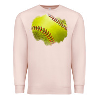 Pale Pink leopard softball patch Premium Sweatshirt - Jasminsmagicworld