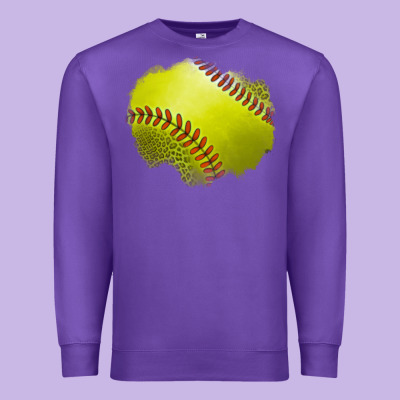 Leopard Softball Patch Premium Sweatshirt Designed By Jasminsmagicworld