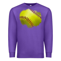 Purple leopard softball patch Premium Sweatshirt - Jasminsmagicworld