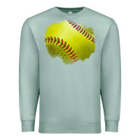 Seafoam leopard softball patch Premium Sweatshirt - Jasminsmagicworld