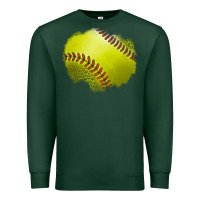 Sports Green leopard softball patch Premium Sweatshirt - Jasminsmagicworld