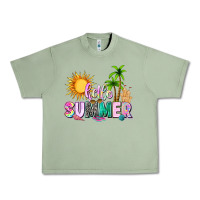 Oil Green hello summer with sun Urban Heavy Tee - texasbilliewilder