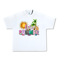 White hello summer with sun Urban Heavy Tee - texasbilliewilder