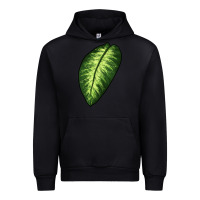 Black Dumb Cane Leaf Urban Hoodie - LillyAllenDesigns