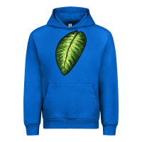 Cobalt Dumb Cane Leaf Urban Hoodie - LillyAllenDesigns