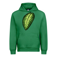 Emerald Dumb Cane Leaf Urban Hoodie - LillyAllenDesigns