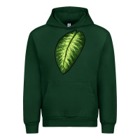 Forest Green Dumb Cane Leaf Urban Hoodie - LillyAllenDesigns