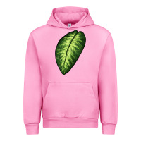 Fuchsia Pink Dumb Cane Leaf Urban Hoodie - LillyAllenDesigns