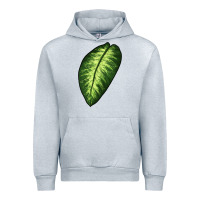 Heather Grey Dumb Cane Leaf Urban Hoodie - LillyAllenDesigns