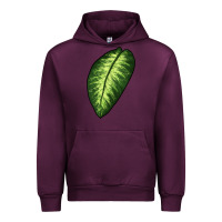Mauve Wine Dumb Cane Leaf Urban Hoodie - LillyAllenDesigns