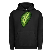 Pigment Black Dumb Cane Leaf Urban Hoodie - LillyAllenDesigns