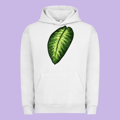 Dumb Cane Leaf Urban Hoodie Designed By Lillyallendesigns