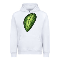 White Dumb Cane Leaf Urban Hoodie - LillyAllenDesigns