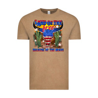 Vintage Coffee land of the free because of the brave Vintage Tee - texasbilliewilder