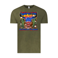Vintage Olive land of the free because of the brave Vintage Tee - texasbilliewilder