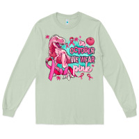 Matcha dinosaur  in october we wear pink Long Sleeve Tee - AdoDesignShop