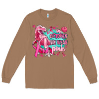 Toasted Coconut dinosaur  in october we wear pink Long Sleeve Tee - AdoDesignShop