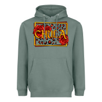 Sage Spanish chula with roses Heavyweight Hoodie - Jasminsmagicworld