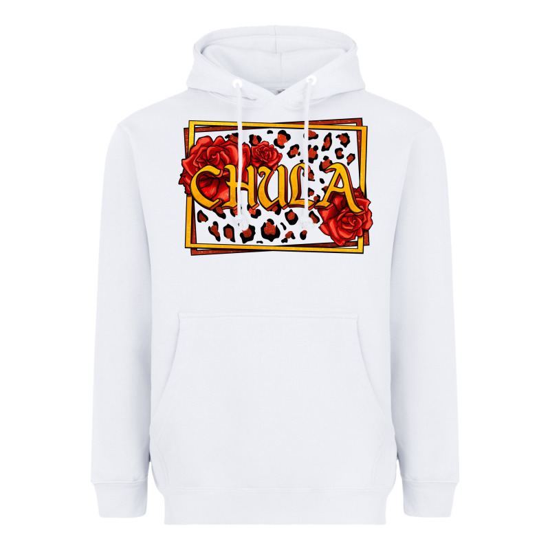 Spanish Chula With Roses Heavyweight Hoodie by Jasminsmagicworld | Teevron
