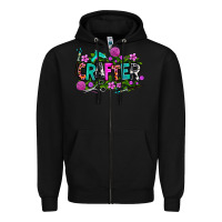 Black crafter Zipper Hoodie - AdoDesignShop