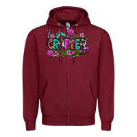Burgundy crafter Zipper Hoodie - AdoDesignShop