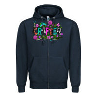 Navy crafter Zipper Hoodie - AdoDesignShop