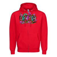 Red crafter Zipper Hoodie - AdoDesignShop