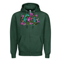 Sports Green crafter Zipper Hoodie - AdoDesignShop