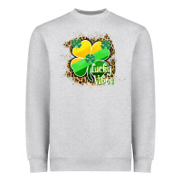 Heather Grey lucky vibes Heavyweight Sweatshirt - RanaPortraitStore