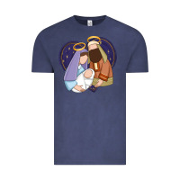 Vintage Denim holy night jesus birth Vintage Tee - Zillion Design Studio