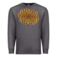 Charcoal Heather leopard patch Premium Sweatshirt - Jasminsmagicworld
