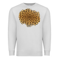 Dove Grey leopard patch Premium Sweatshirt - Jasminsmagicworld