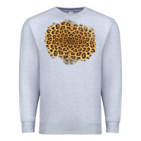 Heather Grey leopard patch Premium Sweatshirt - Jasminsmagicworld