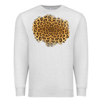 Oatmeal Heather leopard patch Premium Sweatshirt - Jasminsmagicworld