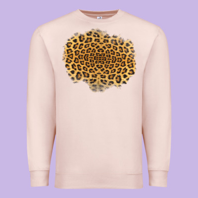 Leopard Patch Premium Sweatshirt Designed By Jasminsmagicworld