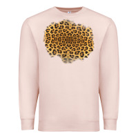 Pale Pink leopard patch Premium Sweatshirt - Jasminsmagicworld
