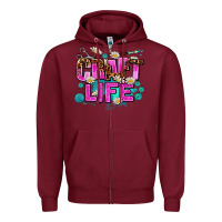 Burgundy craft life Zipper Hoodie - AdoDesignShop