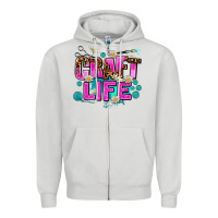 Dove Grey craft life Zipper Hoodie - AdoDesignShop