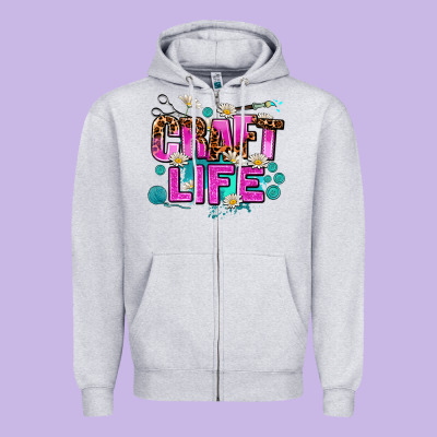 Craft Life Zipper Hoodie Designed By Adodesignshop