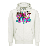 Oatmeal Heather craft life Zipper Hoodie - AdoDesignShop