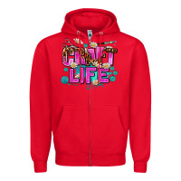Red craft life Zipper Hoodie - AdoDesignShop