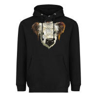 Black white calf scottish Heavyweight Hoodie - BarkalooDesign