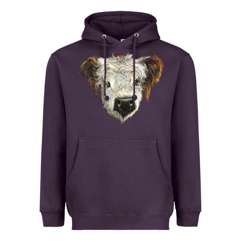 White Calf Scottish Heavyweight Hoodie by BarkalooDesign | Teevron