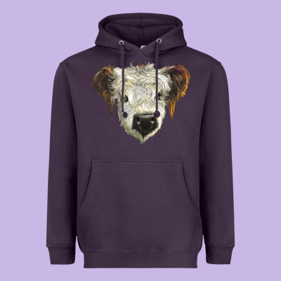 White Calf Scottish Heavyweight Hoodie Designed By Barkaloodesign