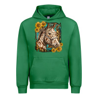 Emerald appaloosa horse with sunflowers and western background Urban Hoodie - LillyAllenDesigns