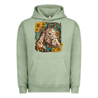 Appaloosa Horse With Sunflowers And Western Background Urban Hoodie | Teevron