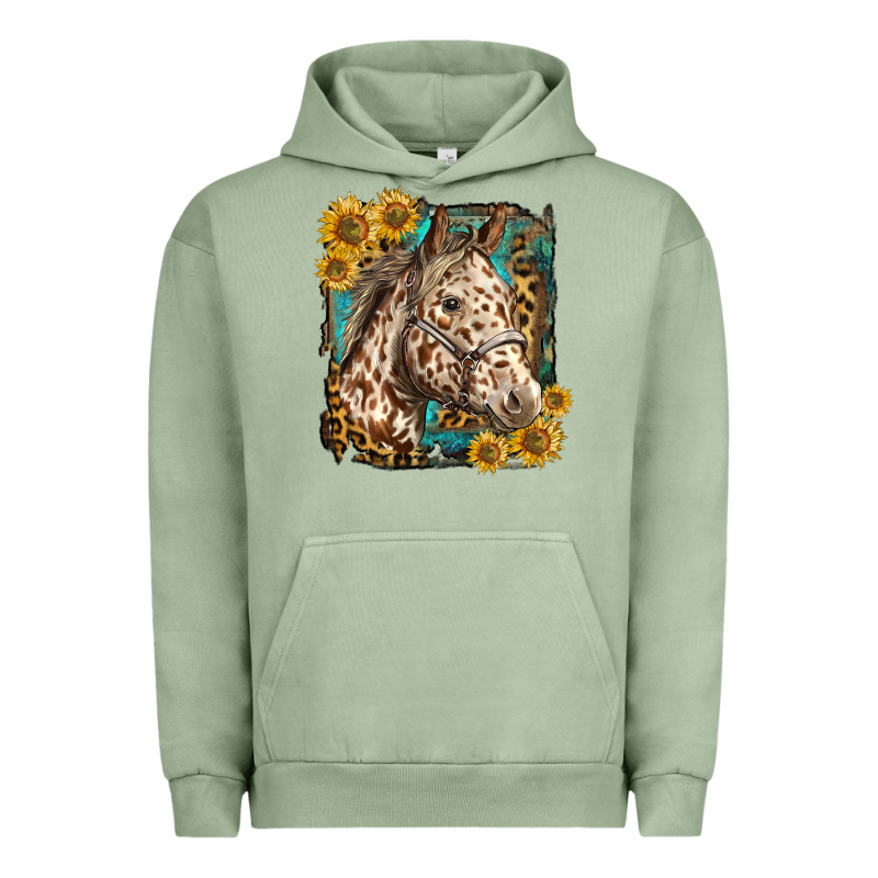 Appaloosa Horse With Sunflowers And Western Background Urban Hoodie by LillyAllenDesigns | Teevron