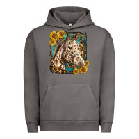 Pigment Tornado appaloosa horse with sunflowers and western background Urban Hoodie - LillyAllenDesigns