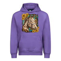Tulip appaloosa horse with sunflowers and western background Urban Hoodie - LillyAllenDesigns