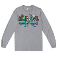 Heather Grey medical asistant Long Sleeve Tee - CowhideDigitalArt